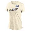 Nike Women's Mookie Betts Cream Los Angeles Dodgers 2024 City Connect Fuse Name Number T-shirt In Blue