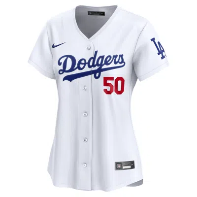 Nike Mookie Betts Los Angeles Dodgers Womenâs  Women's Dri-fit Adv Mlb Limited Jersey In White