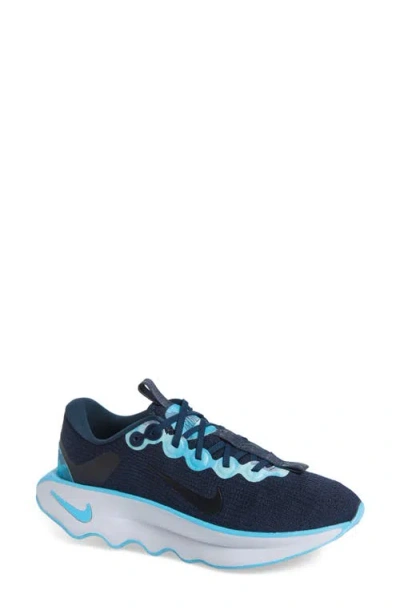 Nike Motiva Road Runner Walking Shoe In Armory Navy/obsidian