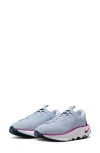 Nike Motiva Road Runner Walking Shoe In Grey/grey/fuchsia