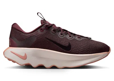 Pre-owned Nike Motiva (women's) Sneakers In Burgundy Crush/red Sepia/silt Red
