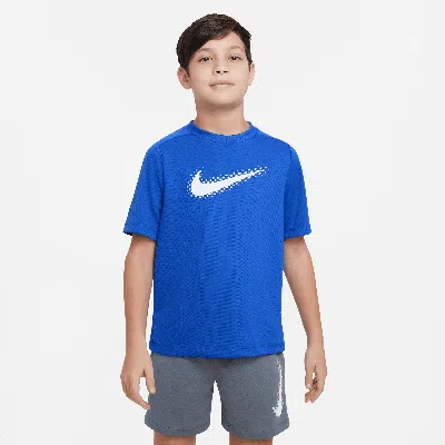 Nike Multi Big Kids' (boys') Dri-fit Graphic Training Top In Blue