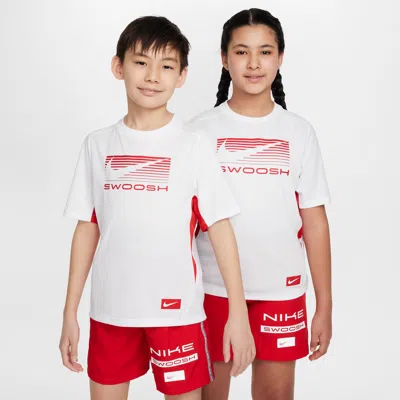 Nike Multi Big Kids' (boys') Dri-fit Short-sleeve Top In White