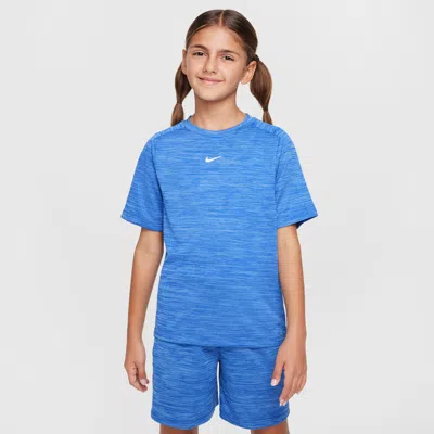 Nike Multi Big Kids' Dri-fit Short-sleeve Top In Blue
