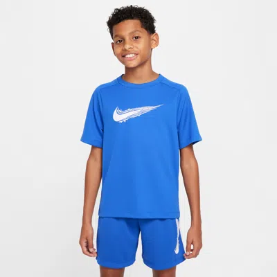 Nike Multi Big Kids' (boys') Dri-fit Short-sleeve Top In Blue