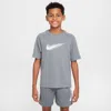 Nike Multi Big Kids' (boys') Dri-fit Short-sleeve Top In Gray