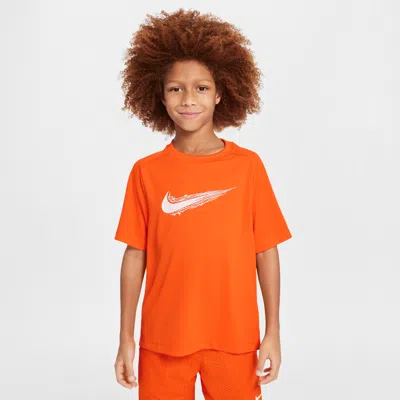Nike Multi Big Kids' (boys') Dri-fit Short-sleeve Top In Orange