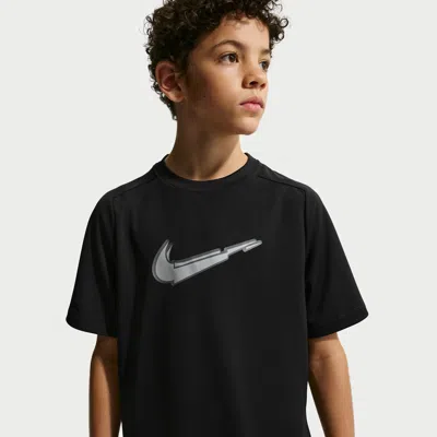 Nike Multi Big Kids' (boys') Dri-fit Short-sleeve Training Top In Black