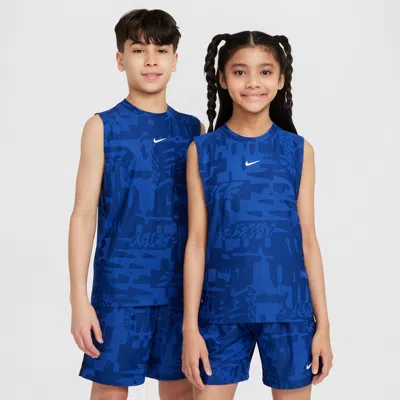 Nike Multi Big Kids' Dri-fit Sleeveless Top In Blue
