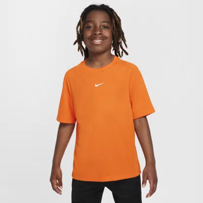 Nike Multi Big Kids' (boys') Dri-fit Training Top In Orange