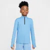 Nike Multi Big Kids' (boys') Dri-fit Uv Long-sleeve 1/2-zip Top In Blue Beyond