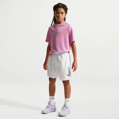 Nike Multi Big Kids' (boys') Dri-fit Training Shorts In White