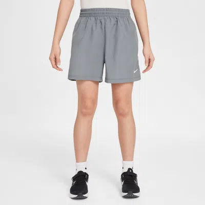 Nike Multi Big Kids' Dri-fit 4" Woven Shorts In Grey
