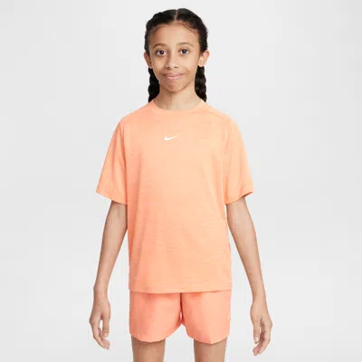 Nike Multi Big Kids' Dri-fit Short-sleeve Top In Orange