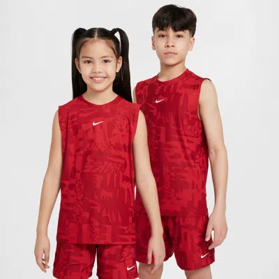 Nike Multi Big Kids' Dri-fit Sleeveless Top In Red