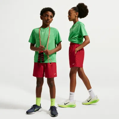 Nike Multi Big Kids' Dri-fit Training Shorts In Red