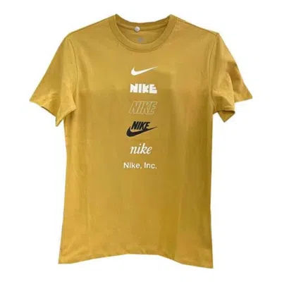 Nike Multi Logo T-shirt 'yellow'
