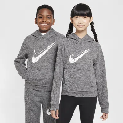 Nike Multi Stain Repel Big Kids' Therma-fit Hoodie In Black