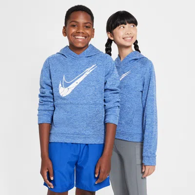 Nike Multi Stain Repel Big Kids' Therma-fit Hoodie In Blue