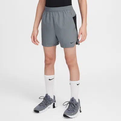 Nike Multi Tech Big Kids' Dri-fit Woven Shorts In Gray