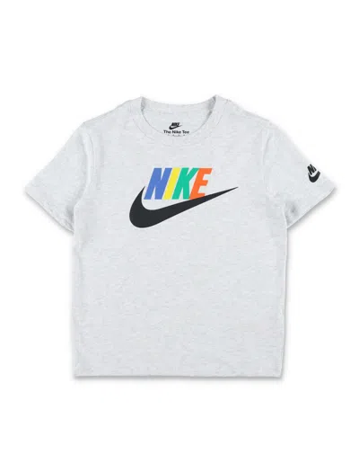 Nike Multicolor Logo Tee For Kids In Gray