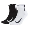 Nike Multiplier Running Ankle Socks (2 Pair) White/black