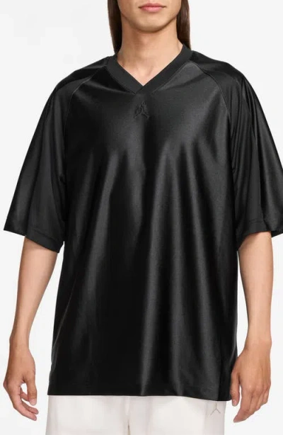 Nike Mvp Oversize V-neck Jersey In Black