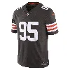 Nike Myles Garrett Brown Cleveland Browns Team Vapor F.u.s.e. Limited Jersey In Brown