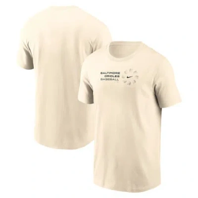 Nike Men's Natural Baltimore Orioles Pinwheel Lockup T-shirt In Brown