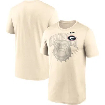 Nike Natural Georgia Bulldogs Campus Shadow Legend Performance T-shirt In Neutral