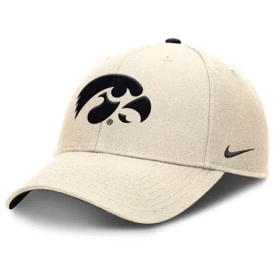 Nike Natural Iowa Hawkeyes Rise Primetime Performance Trucker Adjustable Hat In Brown