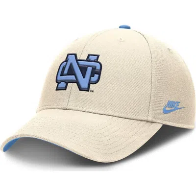 Nike Natural North Carolina Tar Heels Rise Legacy Adjustable Hat In Brown