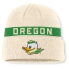 Nike Natural Oregon Ducks Peak Primetime Utility Cuffed Knit Hat In Gray