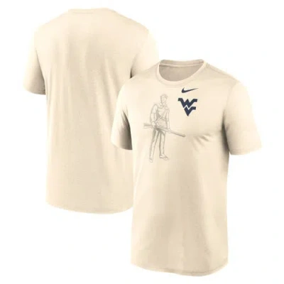 Nike Natural West Virginia Mountaineers Campus Shadow Legend Performance T-shirt In Nude