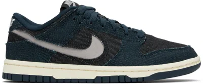 Nike Navy & Black Dunk Low Sneakers In Armory Navy/college