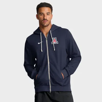 Nike Navy Arizona Wildcats 2025 Sideline Standard Issue Dri-fit Full-zip Hoodie In Blue