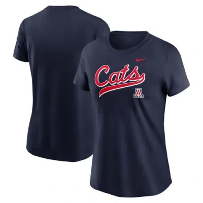 Nike Navy Arizona Wildcats Local Script T-shirt In Blue