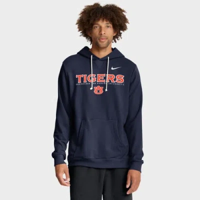 Nike Navy Auburn Tigers 2025 Sideline Standard Issue Dri-fit Hoodie In Blue