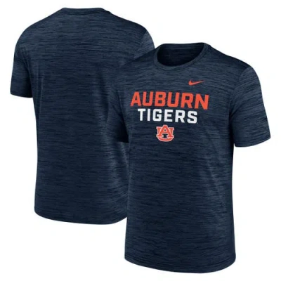 Nike Navy Auburn Tigers Campus Center Stack Velocity Dri-fit T-shirt In Blue