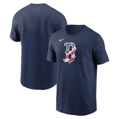 Nike Navy Boston Red Sox Americana T-shirt In Blue