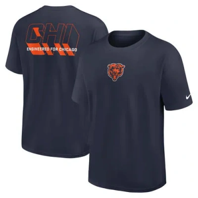 Nike Navy Chicago Bears Dominate The Game Essential Max90 T-shirt In Blue