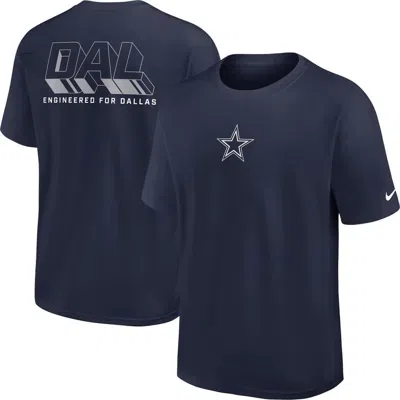 Nike Navy Dallas Cowboys Dominate The Game Essential Max90 T-shirt In Blue