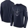 Nike Navy Dallas Cowboys Icon Legend Performance Long Sleeve T-shirt In Navy