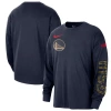 Nike Men's Navy Golden State Warriors 2024/25 City Edition Courtside Max90 Heavyweight Long Sleeve T-shir In Navy