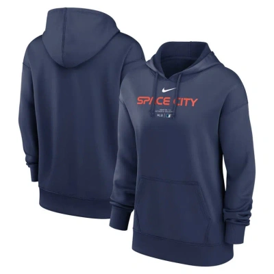 Nike Navy Houston Astros City Connect Practice Performance Pullover Hoodie In Blue