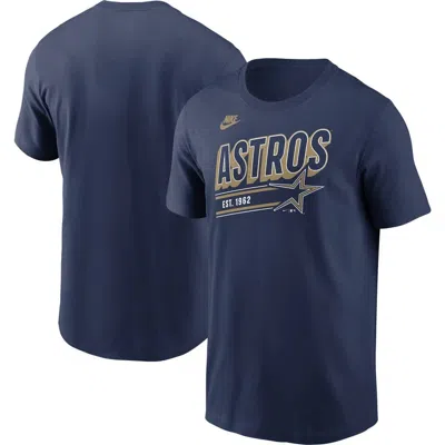Nike Navy Houston Astros Cooperstown Collection Retro T-shirt In Blue