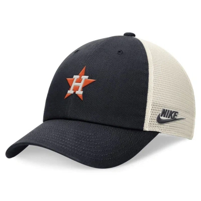 Nike Navy Houston Astros Cooperstown Collection Rewind Club Trucker Adjustable Hat In Blue