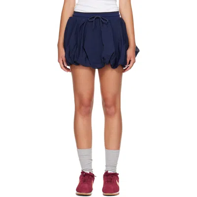 Nike Navy Lightweight Bubble Skort In Blackened Blue