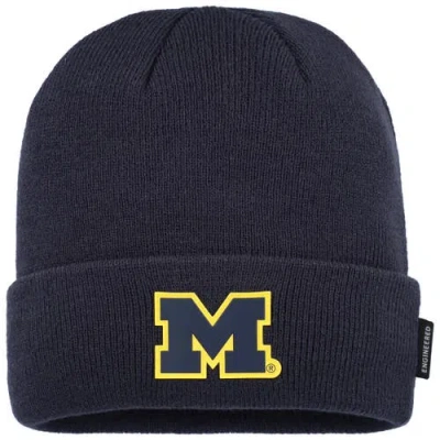 Nike Navy Michigan Wolverines On-field Standard Terra Cuffed Knit Hat In Blue