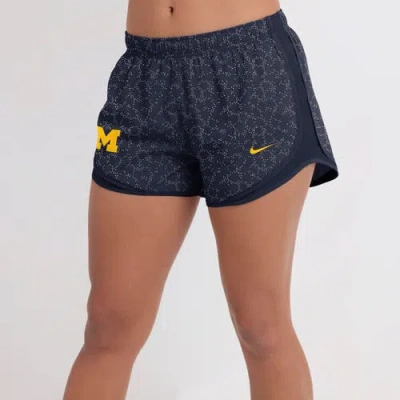 Nike Navy Michigan Wolverines Tempo Pattern Dri-fit Shorts In Blue